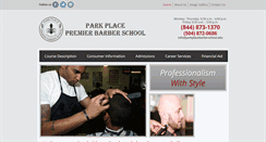 Desktop Screenshot of parkplacebarberschool.com