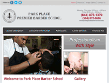 Tablet Screenshot of parkplacebarberschool.com